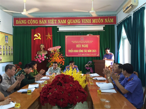 Viện kiểm sát nhân dân thị xã La Gi tổ chức Hội nghị triển khai công tác năm 2021